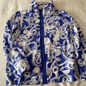 Lilly Pulitzer Blue and White Octopus Hoodie
